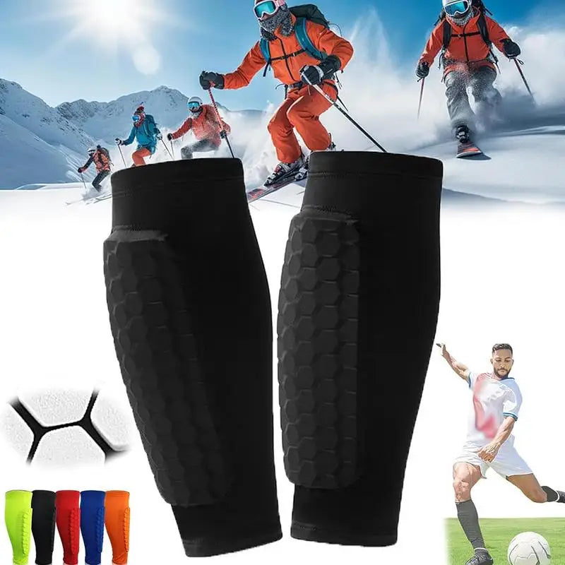 Shin Guards Honeycomb Adult Ski Guard Socks Breathable Shin Guards Soccer For Sports For Kids And Adults