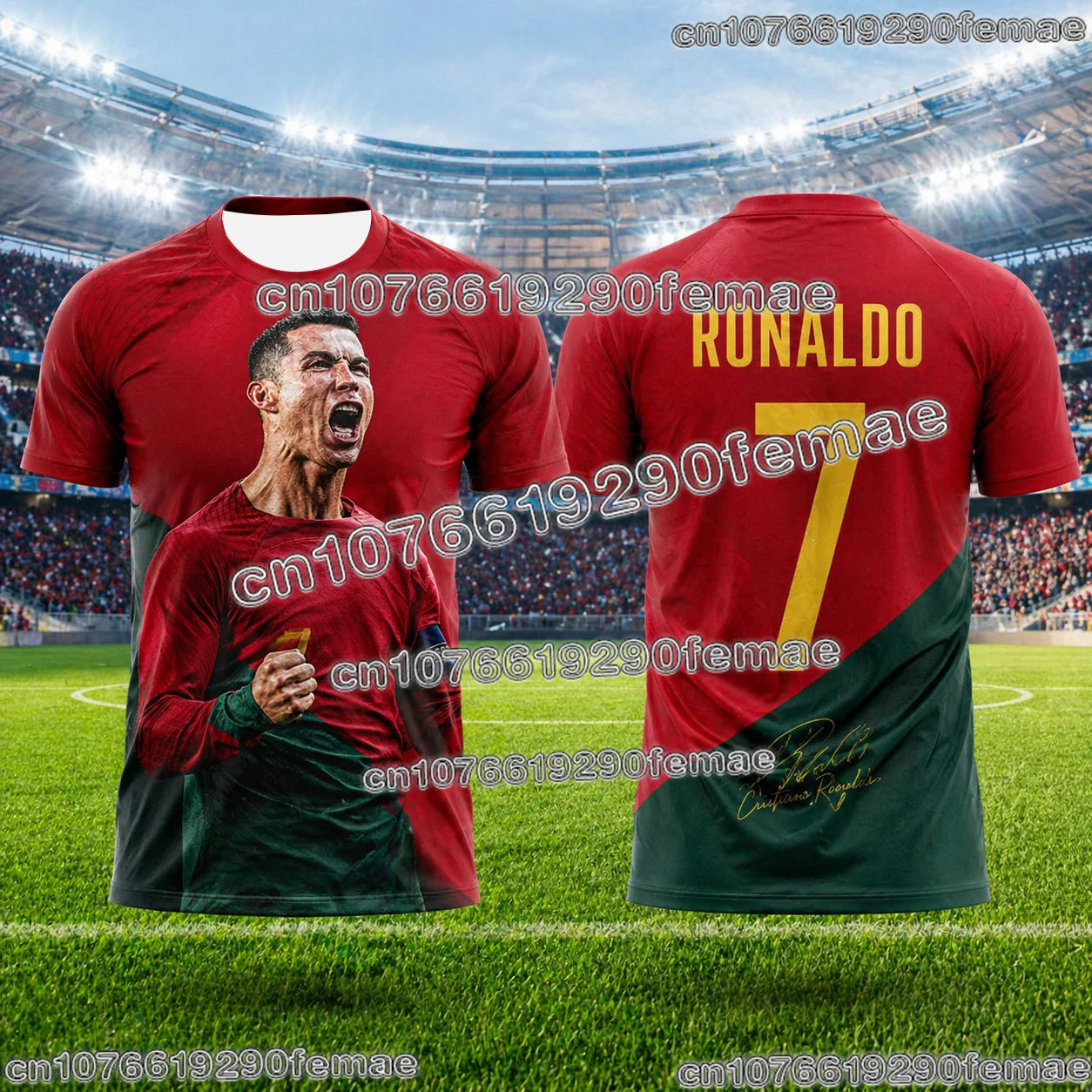 2026 New Ronaldo No.7 Football Jersey Oversized Breathable