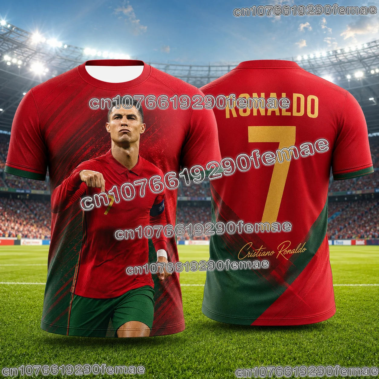 2026 New Ronaldo No.7 Football Jersey Oversized Breathable
