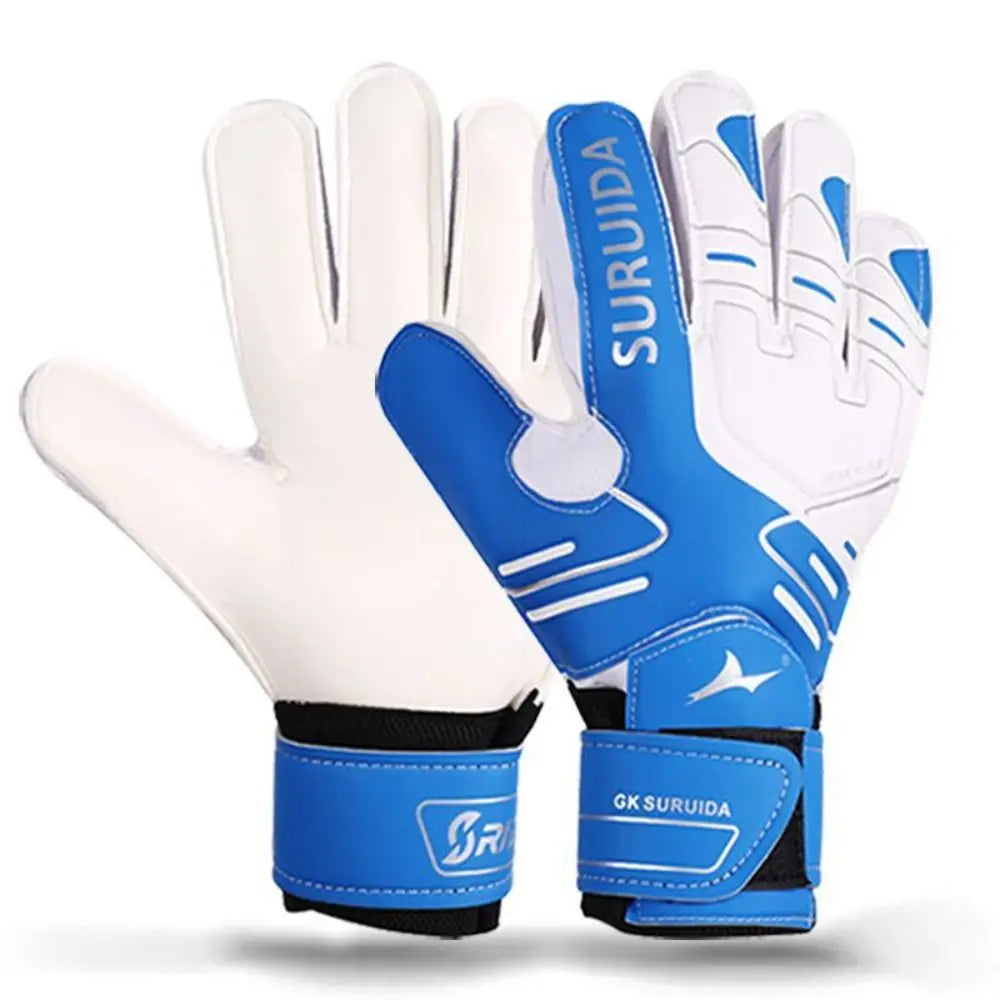 1 Pair Size 5-10 Goalkeeper Gloves Thickened Latex Football Goalie Gloves Adjustable And Breathable