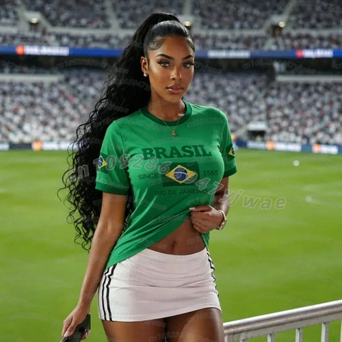 2026 brasil  Soccer Jersey Women Men Sports T-Shirts Plus Size sport casual Jerseys Unisex Graphic women men fans T Shirts
