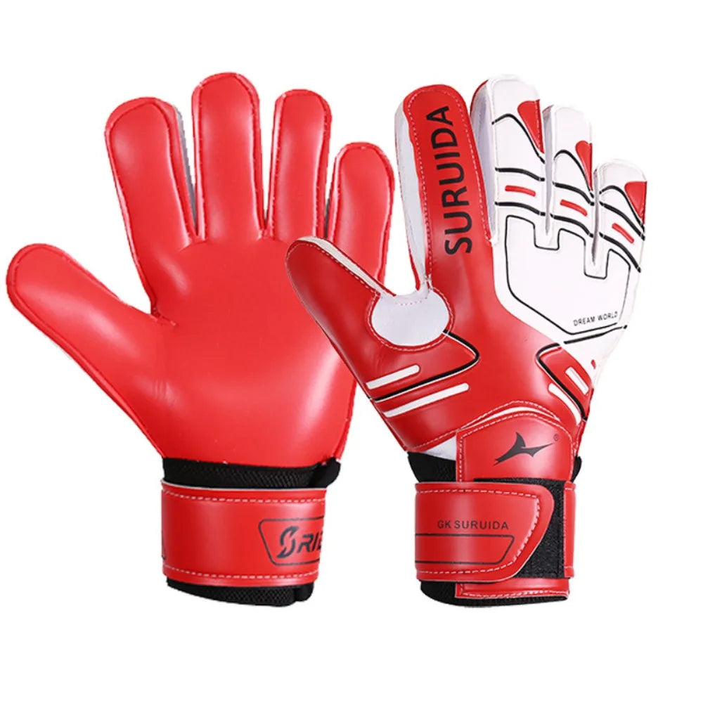 1 Pair Size 5-10 Goalkeeper Gloves Thickened Latex Football Goalie Gloves Adjustable And Breathable