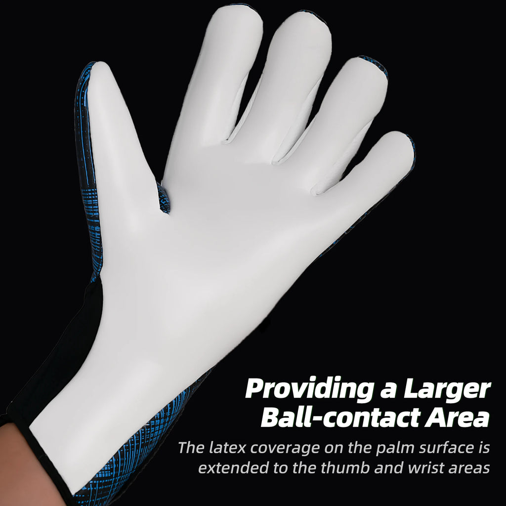 WVVOUgoalkeeper gloves, breathable professional goal keeper gloves with 4+3mm sticky latex palm, Guantes De Portero for training