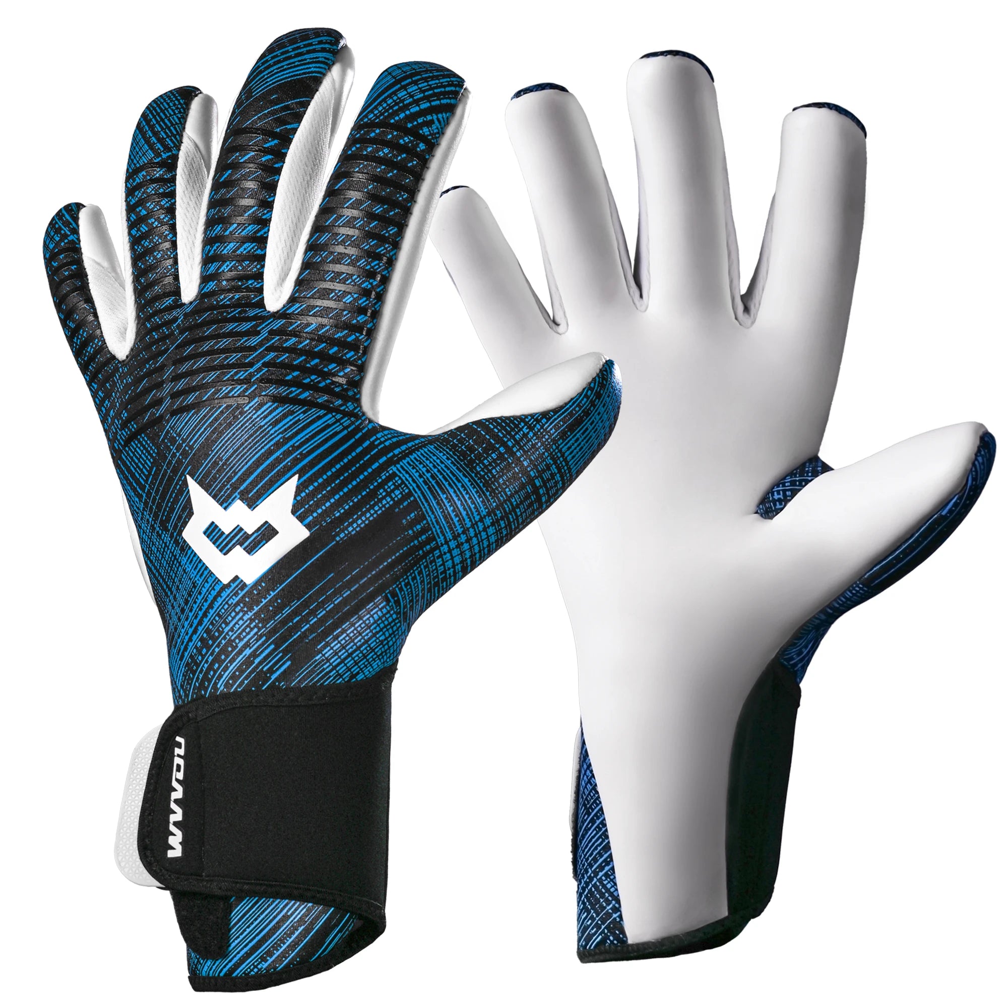 WVVOUgoalkeeper gloves, breathable professional goal keeper gloves with 4+3mm sticky latex palm, Guantes De Portero for training