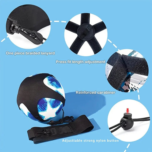 1 Set ofSoccer Training Equipment with Rope Bag,  Dribbling Belt
